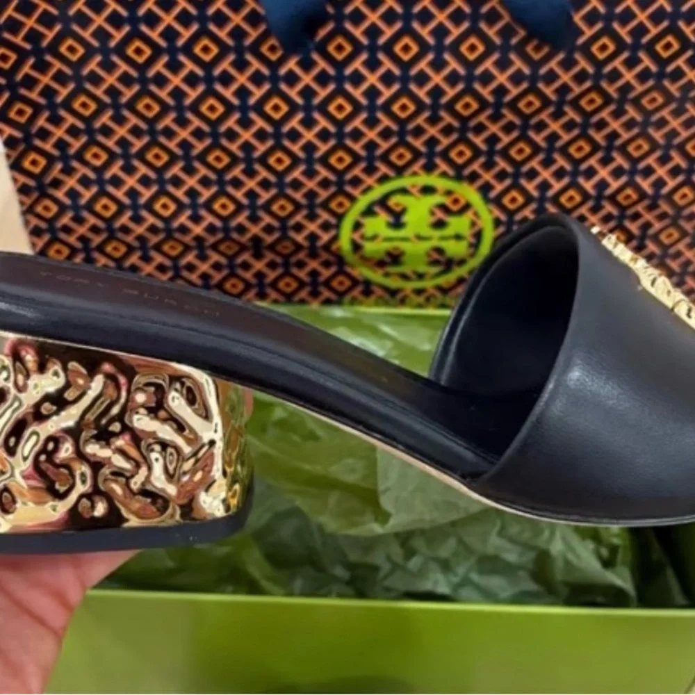 Tory Burch gold heel sandals